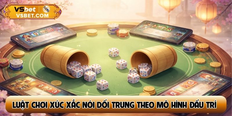 Luật chơi bài xúc xắc nói dối Trung theo mô hình đấu trí