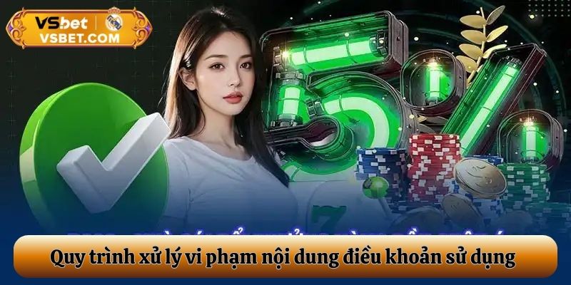 Quy trình xử lý vi phạm nội dung điều khoản sử dụng tại Vsbet